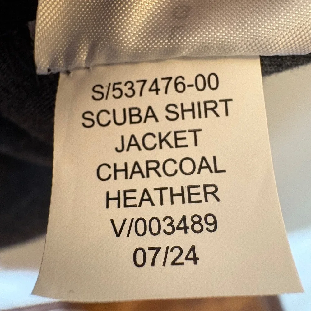 Banana Republic Scuba Shirt Jacket Mens Large‎ Charcoal Heather